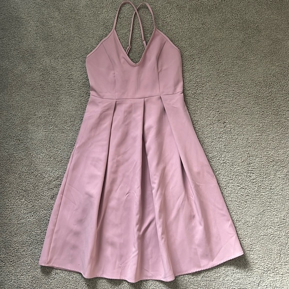 Elia Cher A-line spaghetti strap dress with pockets - Picture 2 of 4